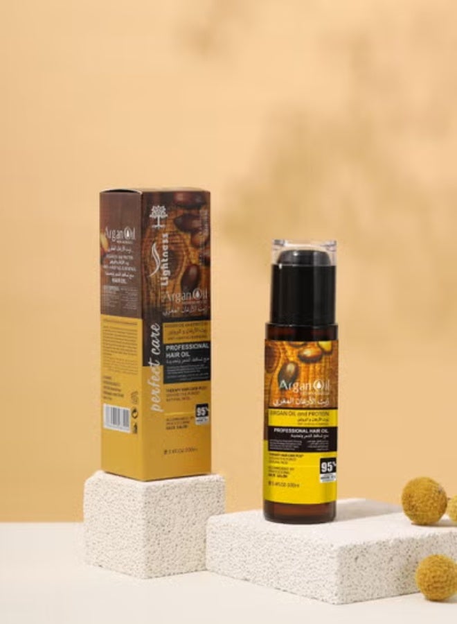 ليجيتنيس مجموعة زيت الارغان والبروتين شامبو 900 مل وبلسم 900 مل وزيت الارغان 100 مل لمنع التساقط الشعر وتجديد لمعانة - Image 2